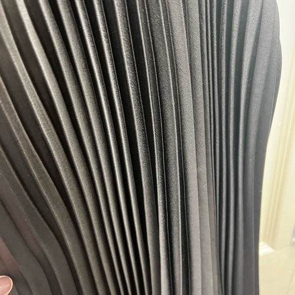 Satin Pleated Cutout Maxi Dress - Picture 3 of 5